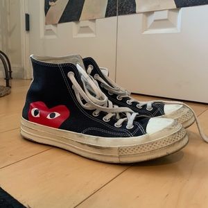 Black Commes de Garçon Converse Play High Tops